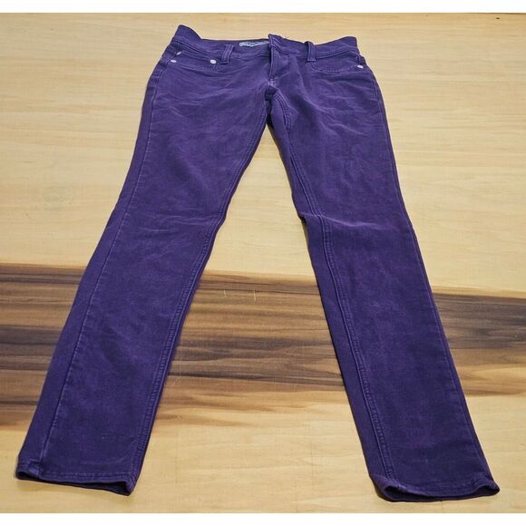 Womens‎ Vanilla Star Flex Jeans Size 5 Purple Super Stretch Full Length - Picture 1 of 7